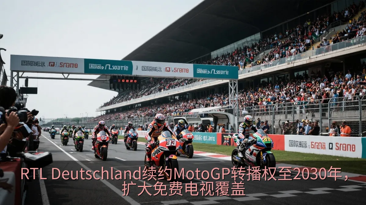 公路摩托车赛事发车瞬间与看台观众